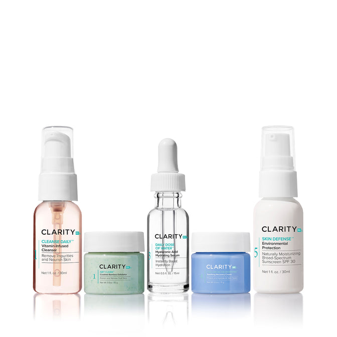 ClarityRx Skincare Essentials Kit Cleanse, Renew & Protect