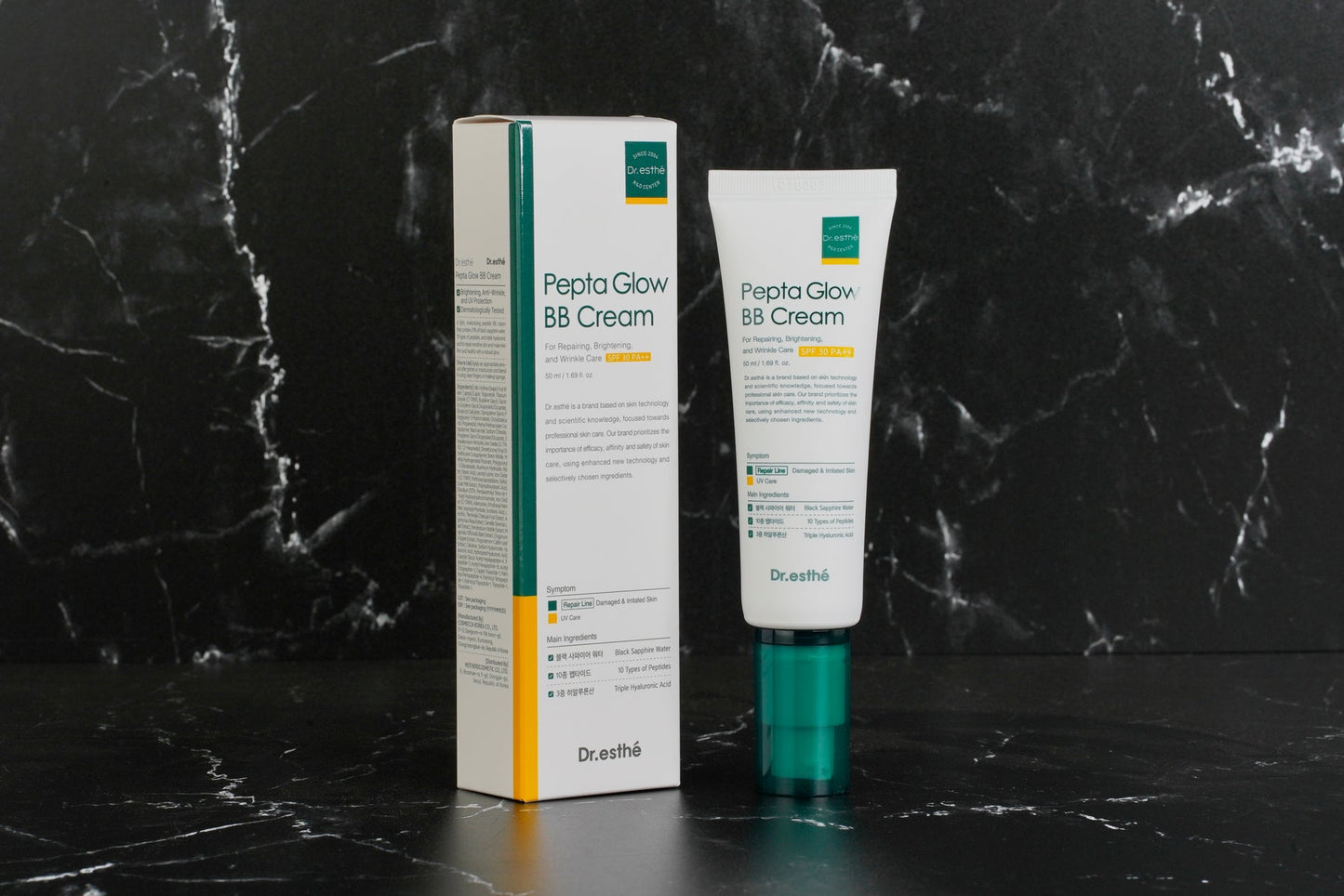 Dr. Esthe Pepta Tinted (Glow) BB Cream with SPF 30/PA++, 10 Peptides - 50g