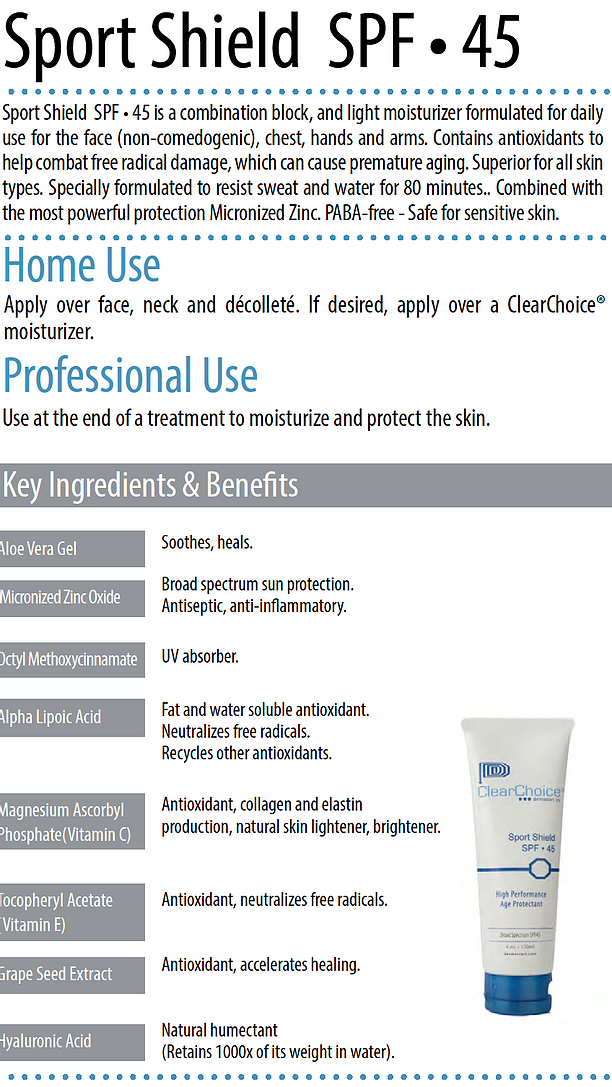ClearChoice Sport Shield SPF 45