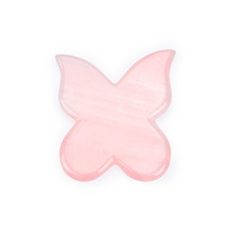 ZAQ Gua Sha Butterfly Scraping Massage Tool - Rose Quartz