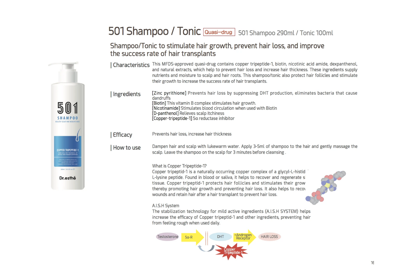 Dr. Esthé 501 Hair Growth Shampoo