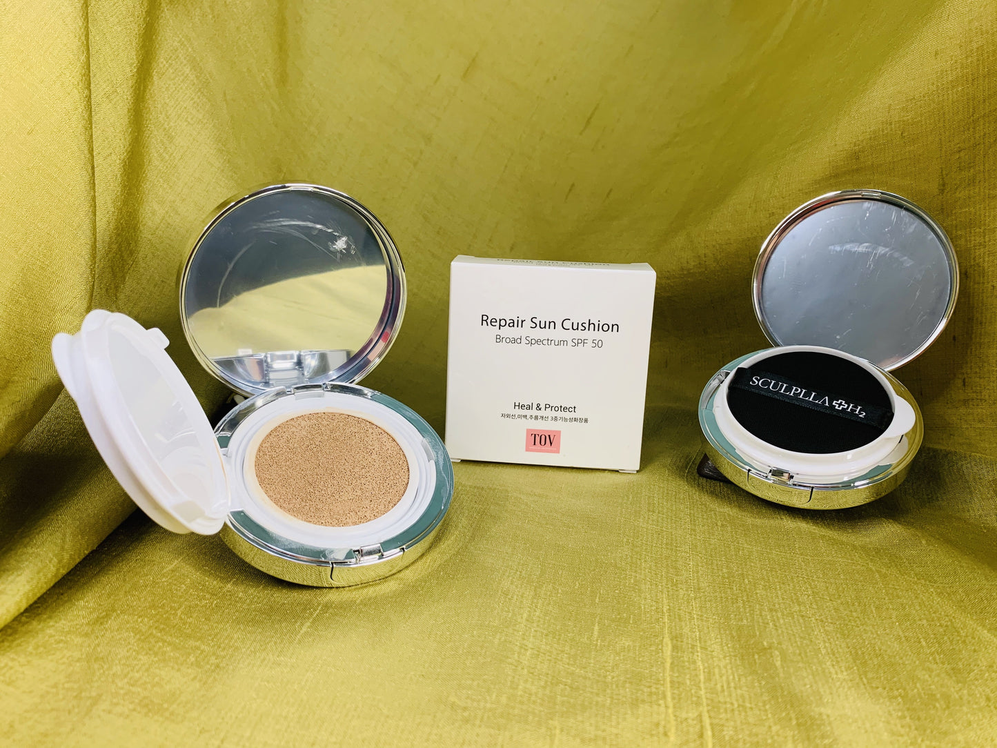 HOP+ Skin Repair Sun Cushion Hydrating Coverage -  Broad Spectrum SPF 50, 12g (House of PLLA formerly Sculplla)