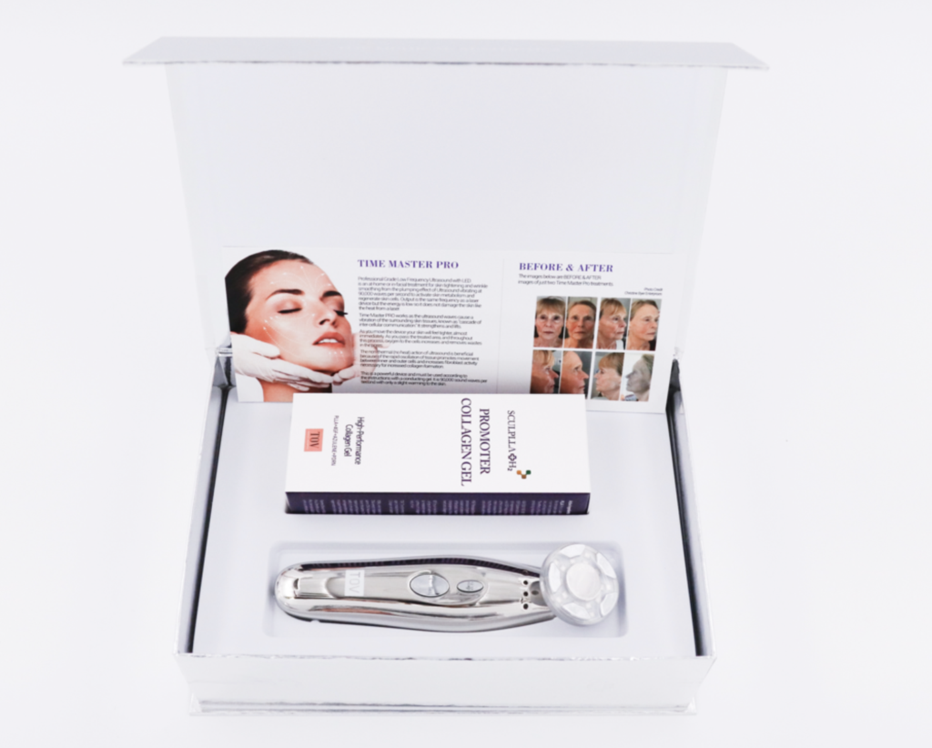 Time Master Pro (LED/Meso-Poration) "Ultrasound" with Sculplla Collagen Gel Includes 30-Minute Training and Consultation