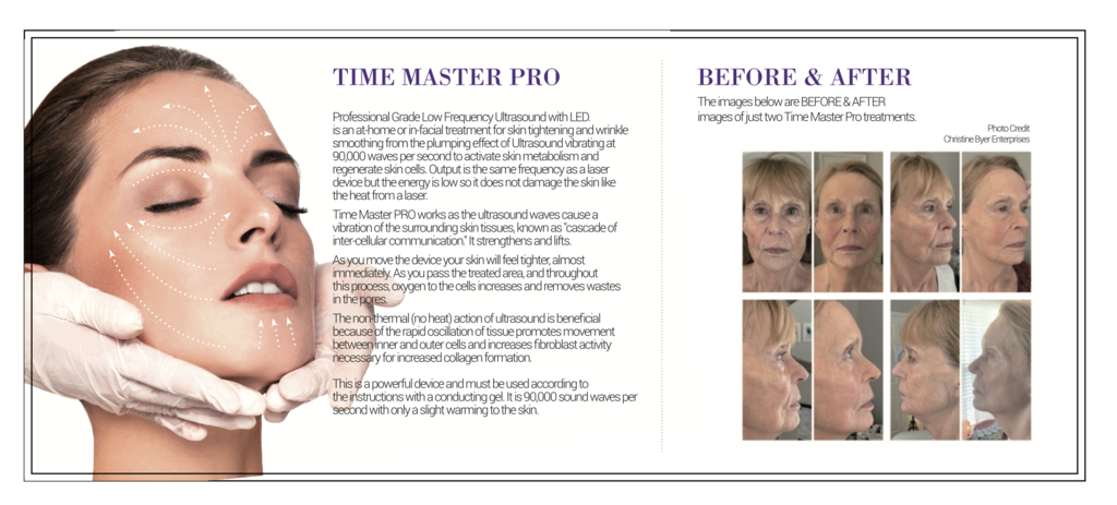 Time Master Pro (LED/Meso-Poration) "Ultrasound" with Sculplla Collagen Gel Includes 30-Minute Training and Consultation