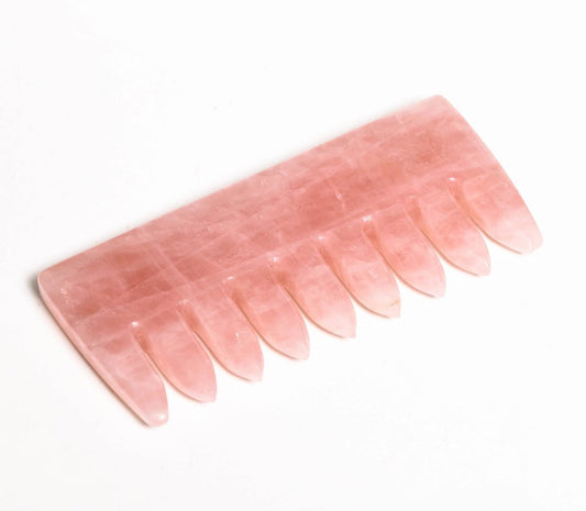 ZAQ Hair Comb - Rose Quartz