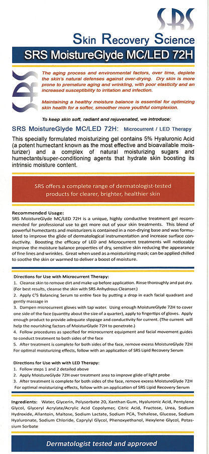 Skin Recovery Science MoistureGlyde MC/LED 72H for LED and Microcurrent